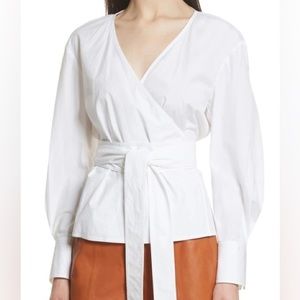 Grey by Jason Wu Long Sleeve Wrap-Around Blouse